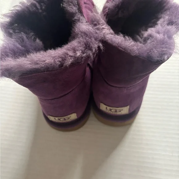 UGG Purple Suede Winter Boots - Picture 3 of 8